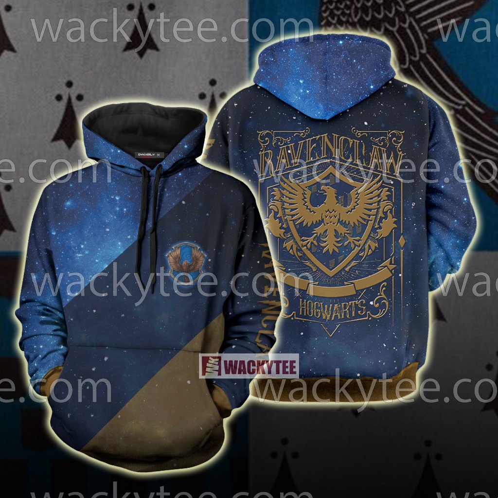Ravenclaw House Hogwarts Harry Potter New Unisex 3D T-shirt Hoodie S
