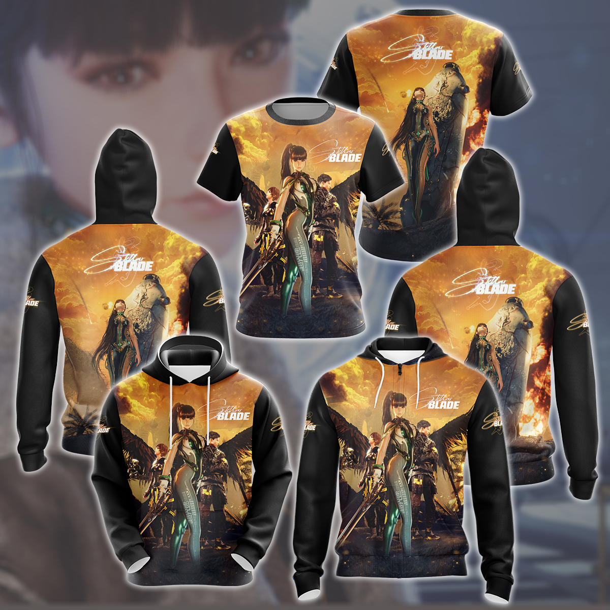 Stellar Blade Video Game All Over Printed T-shirt Tank Top Zip Hoodie Pullover Hoodie Hawaiian Shirt Beach Shorts Joggers