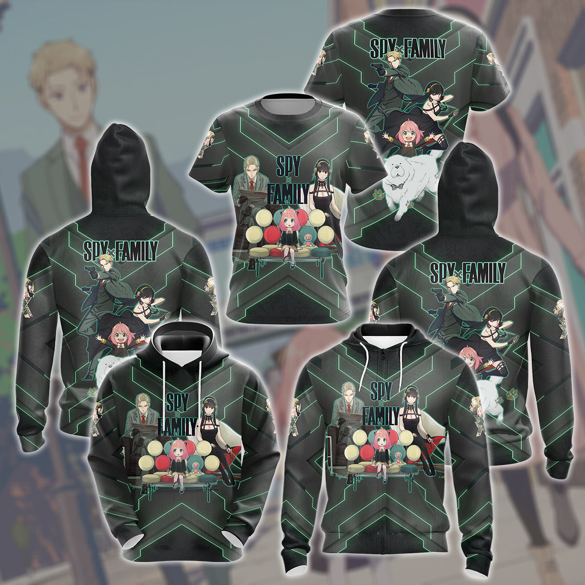 Spy x Family Anime Manga All Over Printed T-shirt Tank Top Zip Hoodie Pullover Hoodie Hawaiian Shirt Beach Shorts Joggers