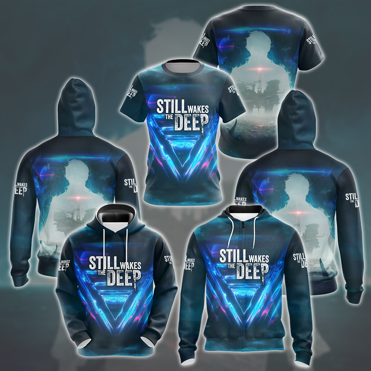 Still Wakes the Deep Video Game All Over Printed T-shirt Tank Top Zip Hoodie Pullover Hoodie Hawaiian Shirt Beach Shorts Joggers