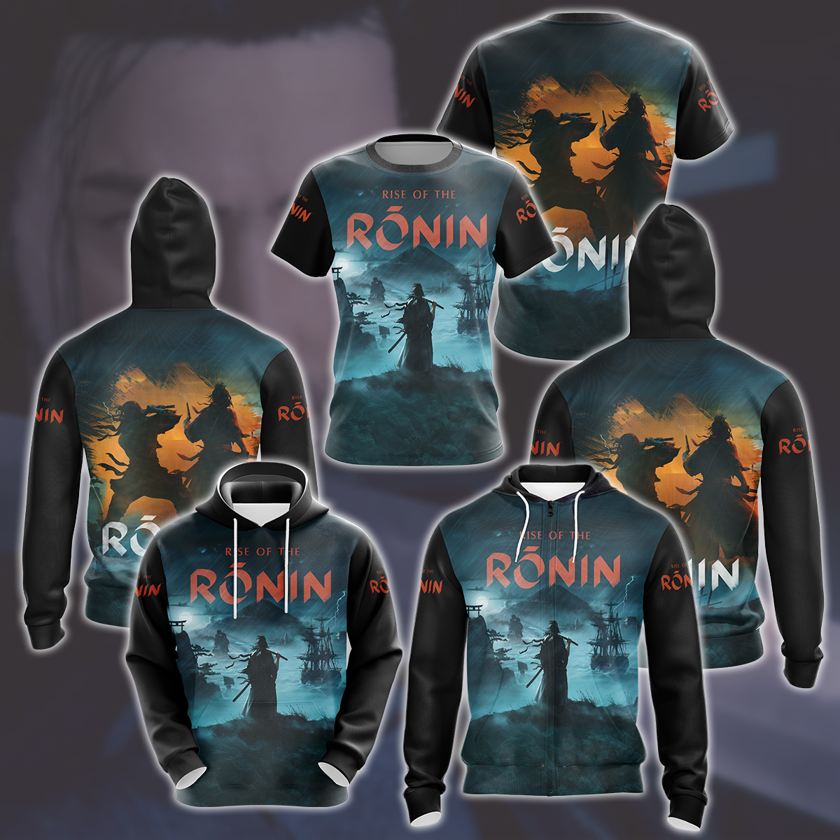 Rise of the Ronin Video Game All Over Printed T-shirt Tank Top Zip Hoodie Pullover Hoodie Hawaiian Shirt Beach Shorts Joggers
