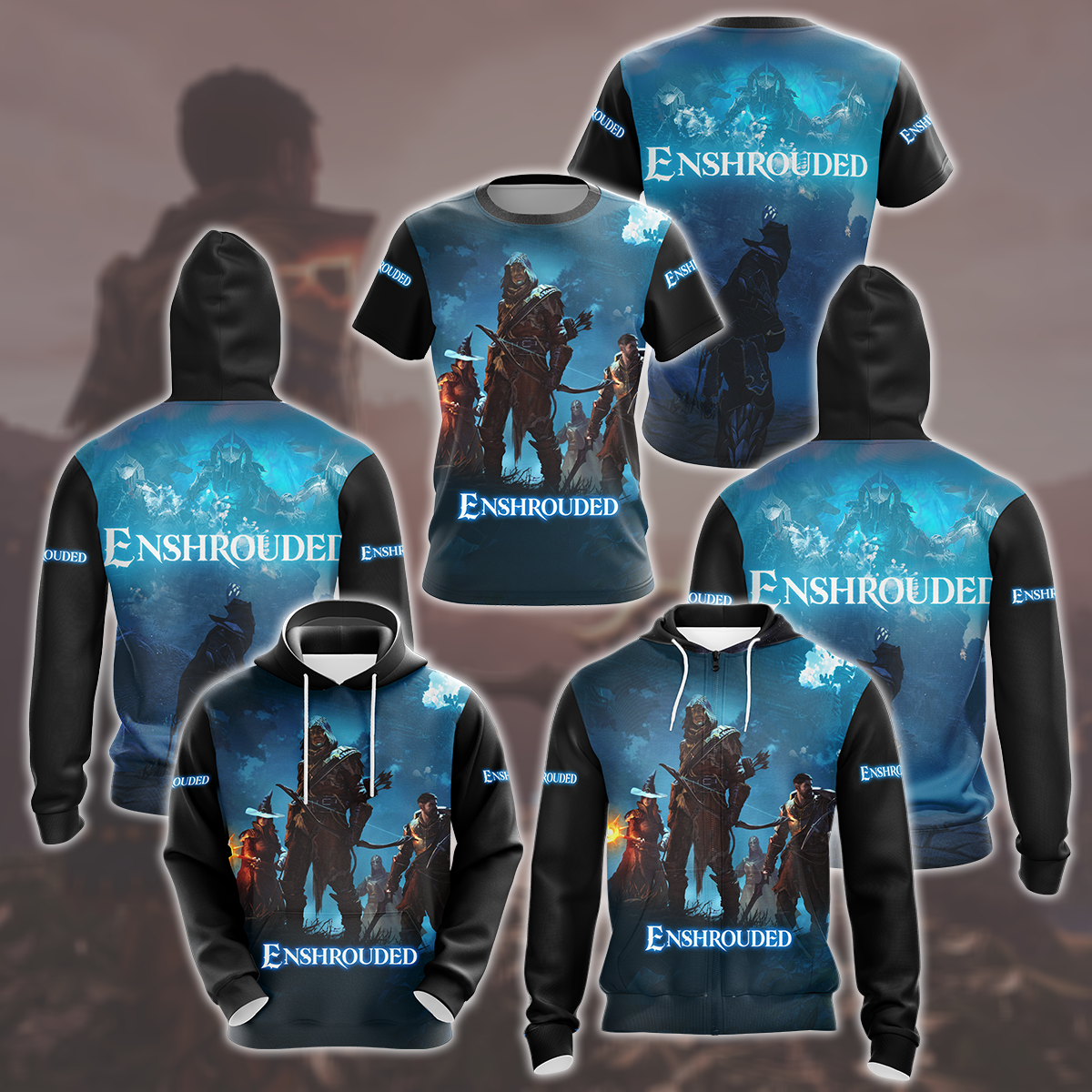 Enshrouded Video Game All Over Printed T-shirt Tank Top Zip Hoodie Pullover Hoodie Hawaiian Shirt Beach Shorts Joggers