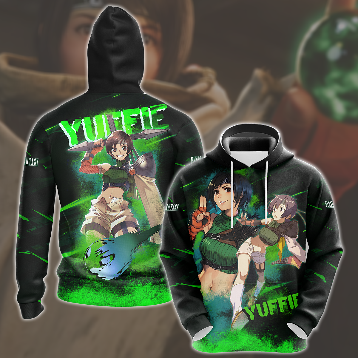Final Fantasy VII Rebirth Yuffie Kisaragi Video Game All Over Printed T-shirt Tank Top Zip Hoodie Pullover Hoodie Hawaiian Shirt Beach Shorts Joggers Hoodie S