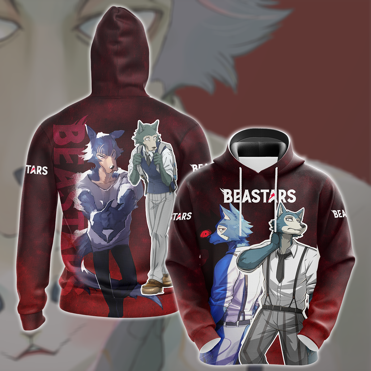 BEASTARS Anime All Over Printed T-shirt Tank Top Zip Hoodie Pullover Hoodie Hawaiian Shirt Beach Shorts Joggers Hoodie S