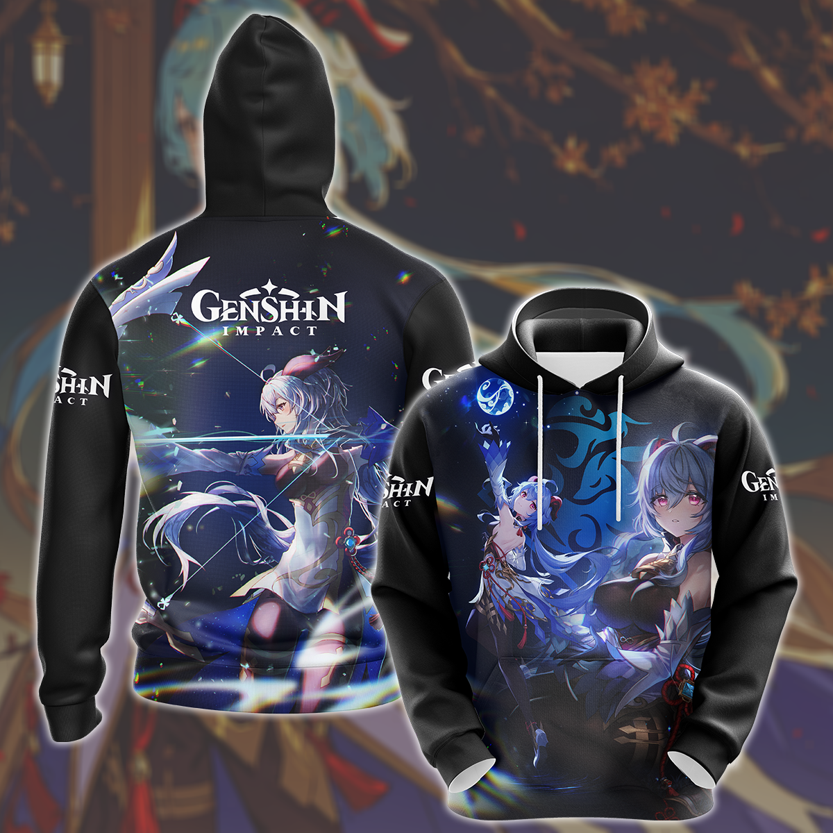 Genshin Impact Ganyu Video Game All Over Printed T-shirt Tank Top Zip Hoodie Pullover Hoodie Hawaiian Shirt Beach Shorts Joggers Hoodie S