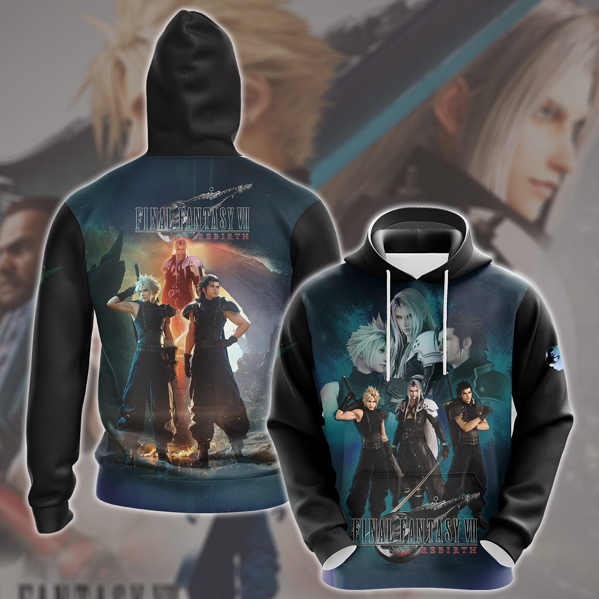 Final Fantasy 7 Rebirth Video Game All Over Printed T-shirt Tank Top Zip Hoodie Pullover Hoodie Hawaiian Shirt Beach Shorts Joggers Hoodie S