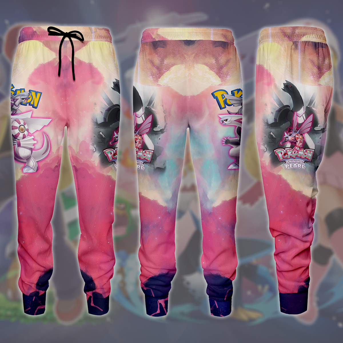 Pokemon Shining Pearl Video Game All Over Printed T-shirt Tank Top Zip Hoodie Pullover Hoodie Hawaiian Shirt Beach Shorts Joggers Joggers S