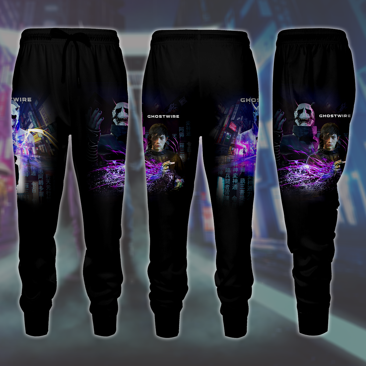 Ghostwire: Tokyo Video Game All Over Printed T-shirt Tank Top Zip Hoodie Pullover Hoodie Hawaiian Shirt Beach Shorts Joggers Joggers S