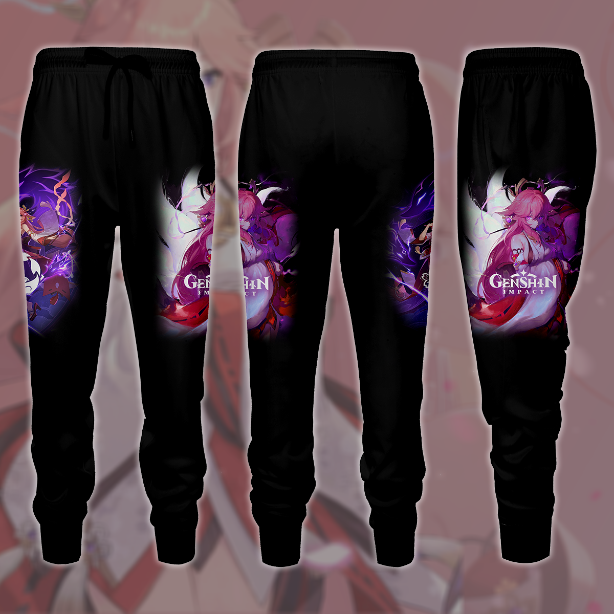 Genshin Impact Yae Miko Video Game All Over Printed T-shirt Tank Top Zip Hoodie Pullover Hoodie Hawaiian Shirt Beach Shorts Joggers Joggers S