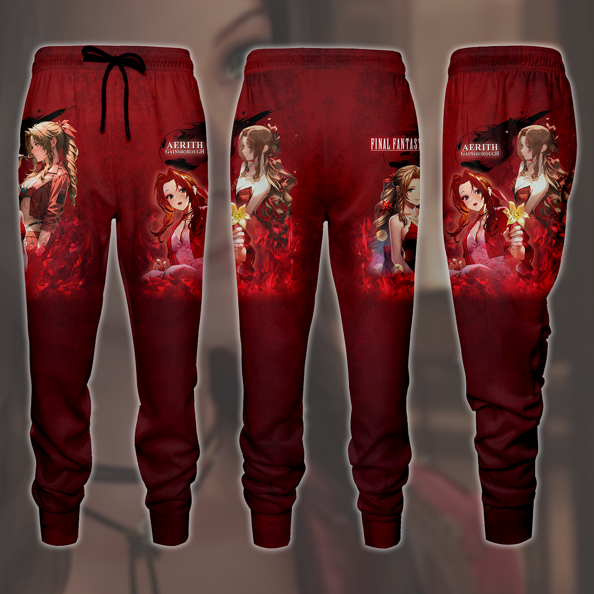 Final Fantasy VII Rebirth Aerith Gainsborough Video Game All Over Printed T-shirt Tank Top Zip Hoodie Pullover Hoodie Hawaiian Shirt Beach Shorts Joggers Joggers S