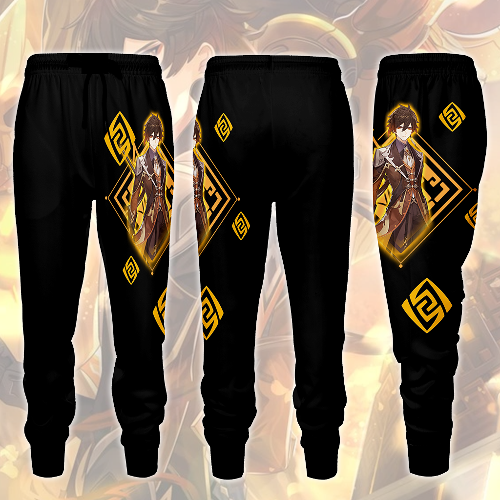 Genshin Impact Zhongli Video Game All Over Printed T-shirt Tank Top Zip Hoodie Pullover Hoodie Hawaiian Shirt Beach Shorts Joggers Joggers S