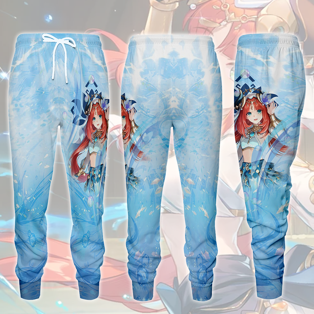 Genshin Impact Nilou Video Game All Over Printed T-shirt Tank Top Zip Hoodie Pullover Hoodie Hawaiian Shirt Beach Shorts Joggers Joggers S