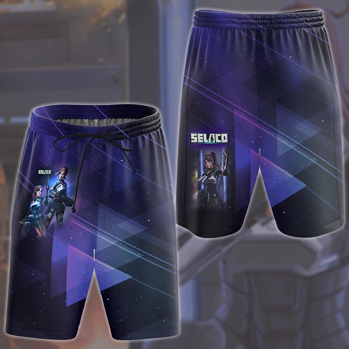 Selaco Video Game All Over Printed T-shirt Tank Top Zip Hoodie Pullover Hoodie Hawaiian Shirt Beach Shorts Joggers Beach Shorts S