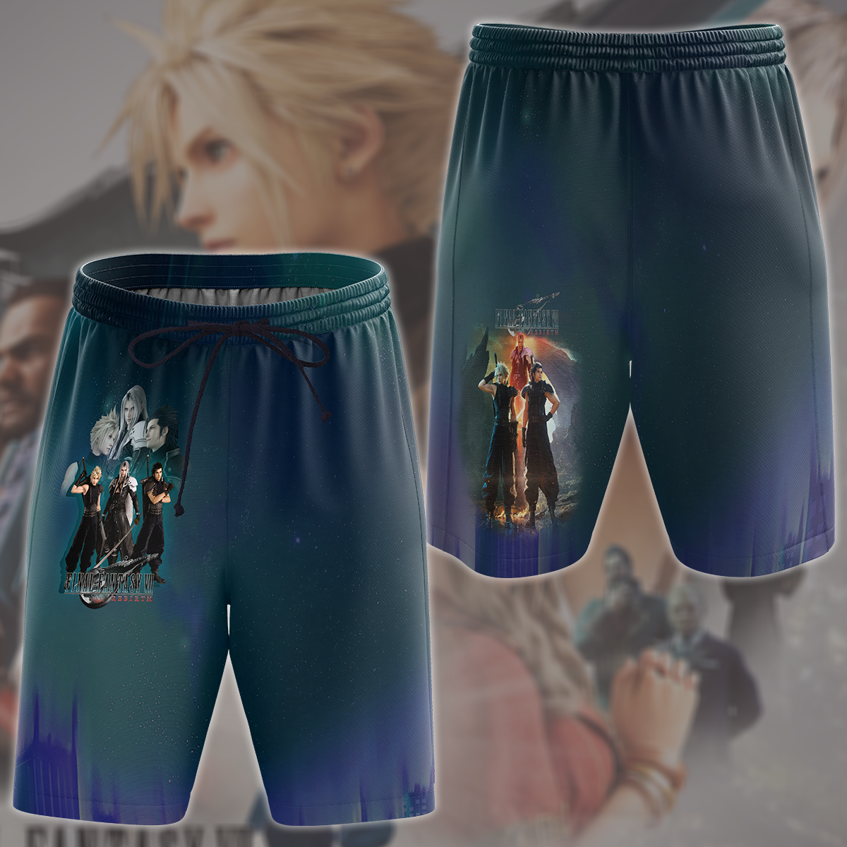 Final Fantasy 7 Rebirth Video Game All Over Printed T-shirt Tank Top Zip Hoodie Pullover Hoodie Hawaiian Shirt Beach Shorts Joggers Beach Shorts S