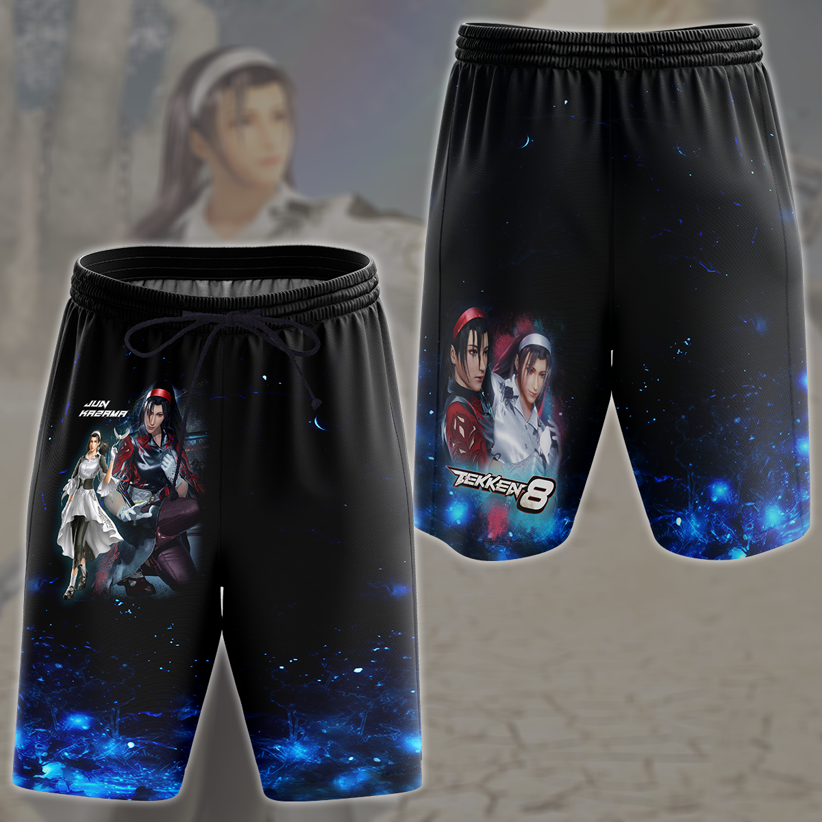 Tekken 8 Jun Kazama Video Game All Over Printed T-shirt Tank Top Zip Hoodie Pullover Hoodie Hawaiian Shirt Beach Shorts Joggers Beach Shorts S