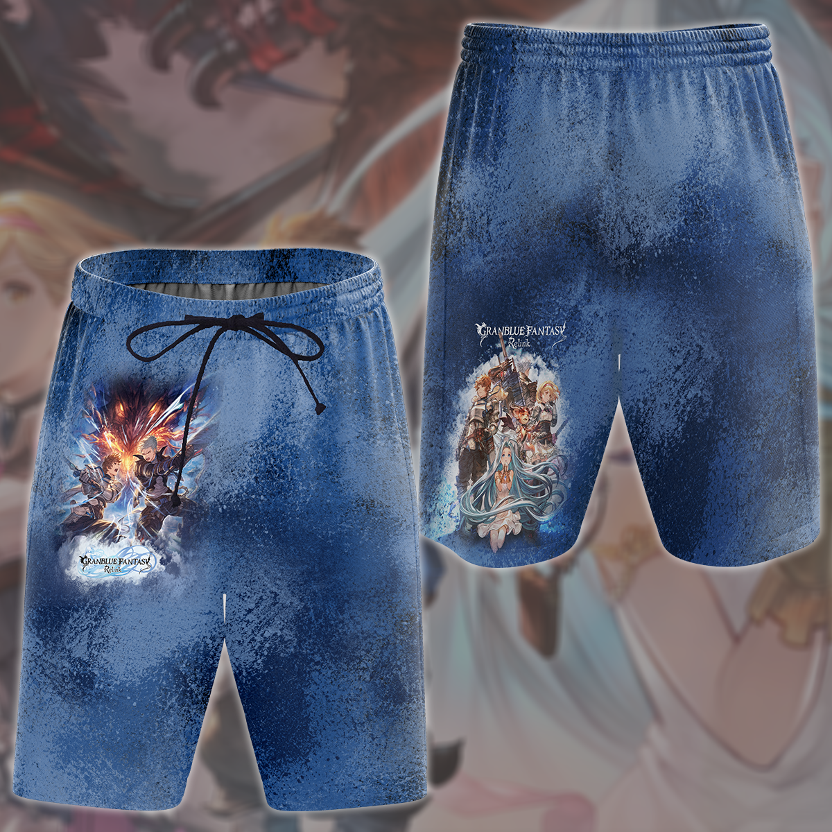 Granblue Fantasy: Relink Video Game All Over Printed T-shirt Tank Top Zip Hoodie Pullover Hoodie Hawaiian Shirt Beach Shorts Joggers Beach Shorts S