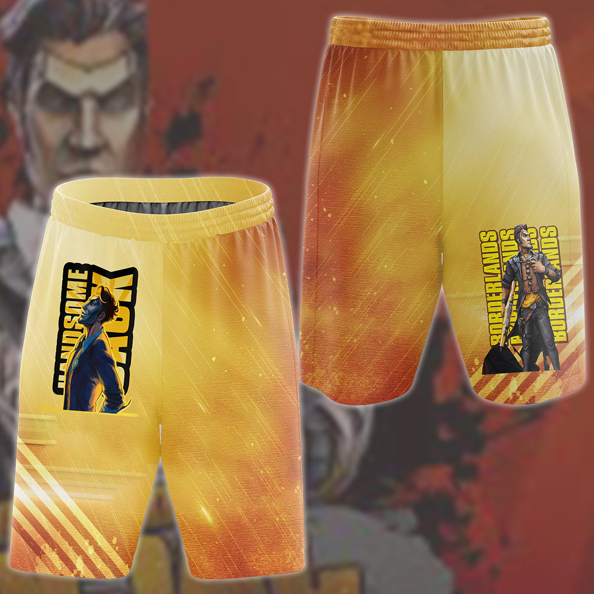 Borderlands Handsome Jack Video Game All Over Printed T-shirt Tank Top Zip Hoodie Pullover Hoodie Hawaiian Shirt Beach Shorts Joggers Beach Shorts S