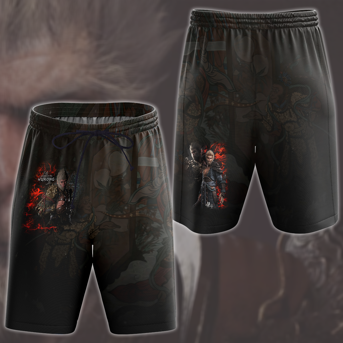 Black Myth: Wukong Video Game All Over Printed T-shirt Tank Top Zip Hoodie Pullover Hoodie Hawaiian Shirt Beach Shorts Joggers Beach Shorts S