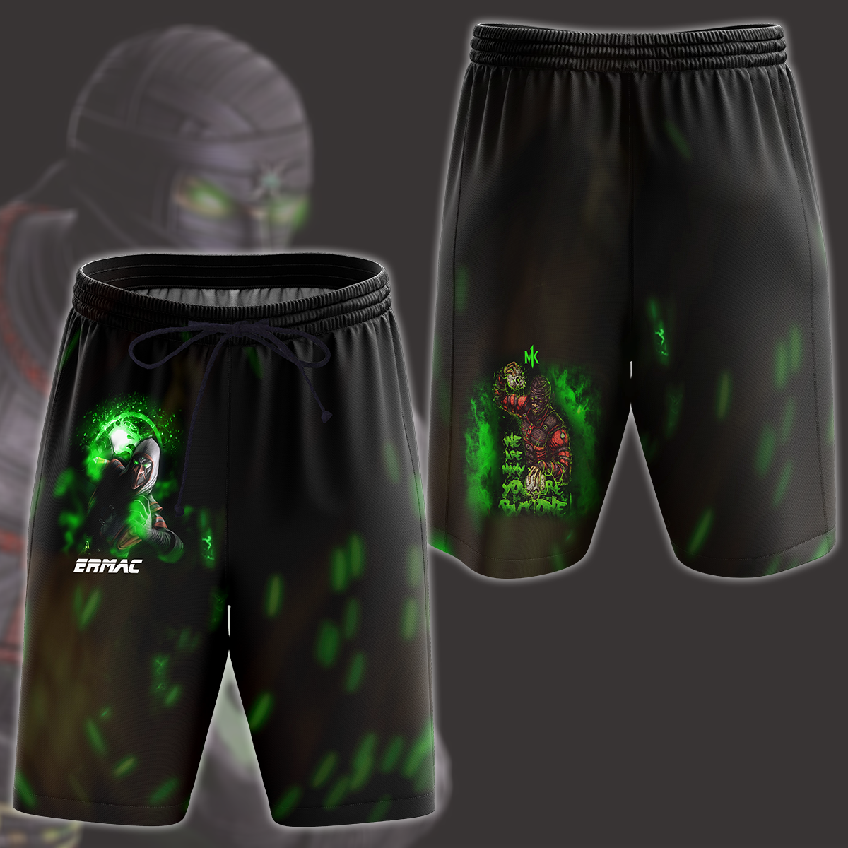 Mortal Kombat Ermac Video Game All Over Printed T-shirt Tank Top Zip Hoodie Pullover Hoodie Hawaiian Shirt Beach Shorts Joggers