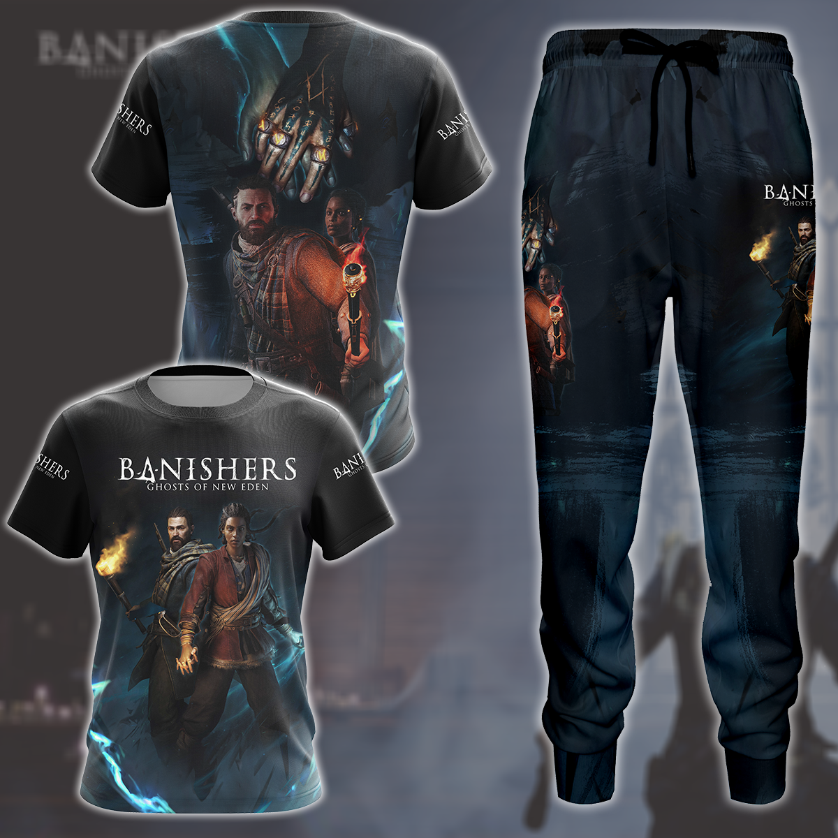 Banishers: Ghosts of New Eden Video Game All Over Printed T-shirt Tank Top Zip Hoodie Pullover Hoodie Hawaiian Shirt Beach Shorts Joggers