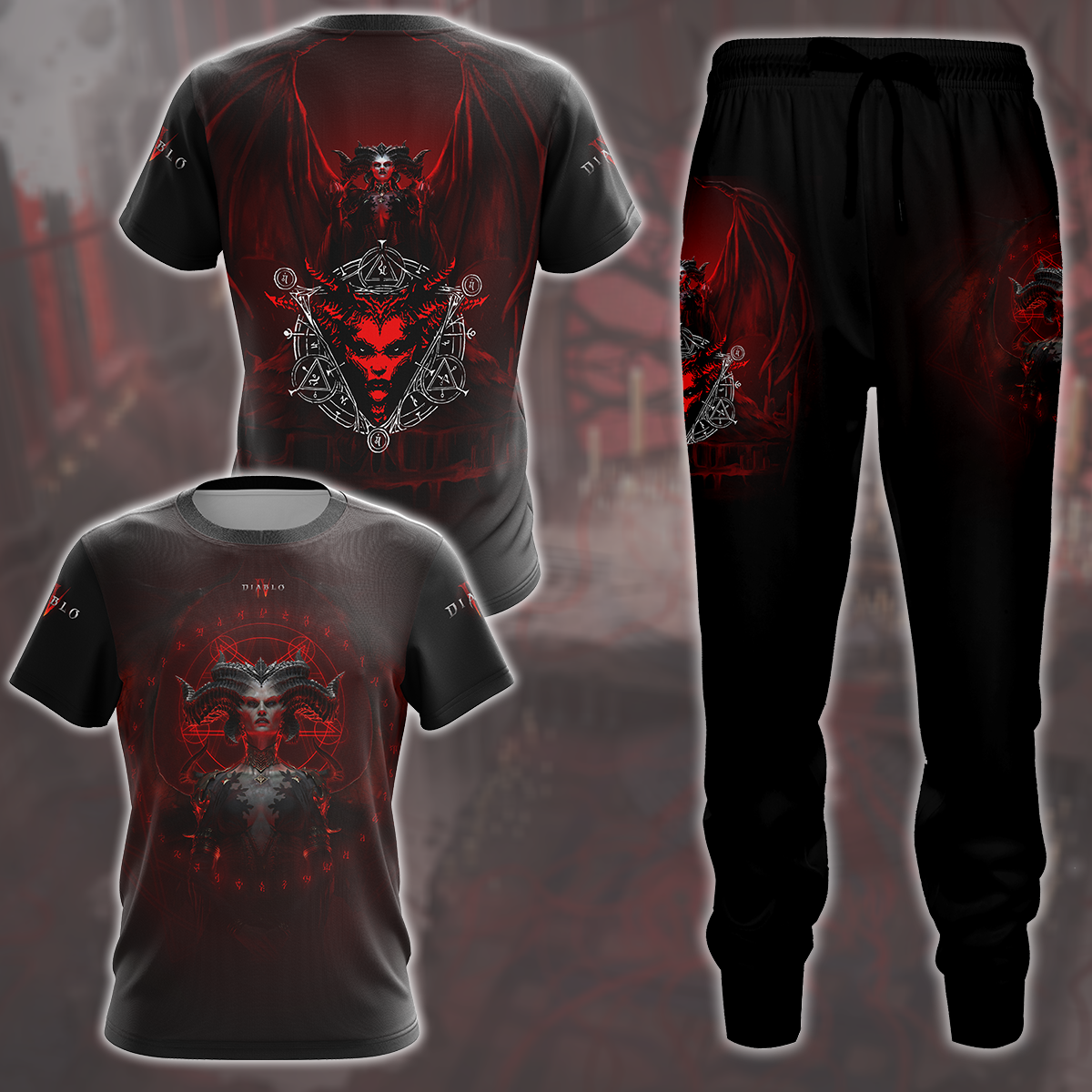 Diablo IV Video Game All Over Printed T-shirt Tank Top Zip Hoodie Pullover Hoodie Hawaiian Shirt Beach Shorts Joggers