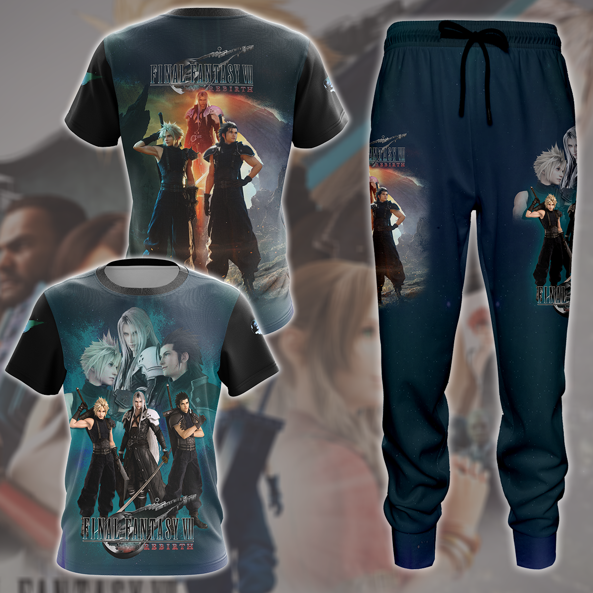 Final Fantasy 7 Rebirth Video Game All Over Printed T-shirt Tank Top Zip Hoodie Pullover Hoodie Hawaiian Shirt Beach Shorts Joggers