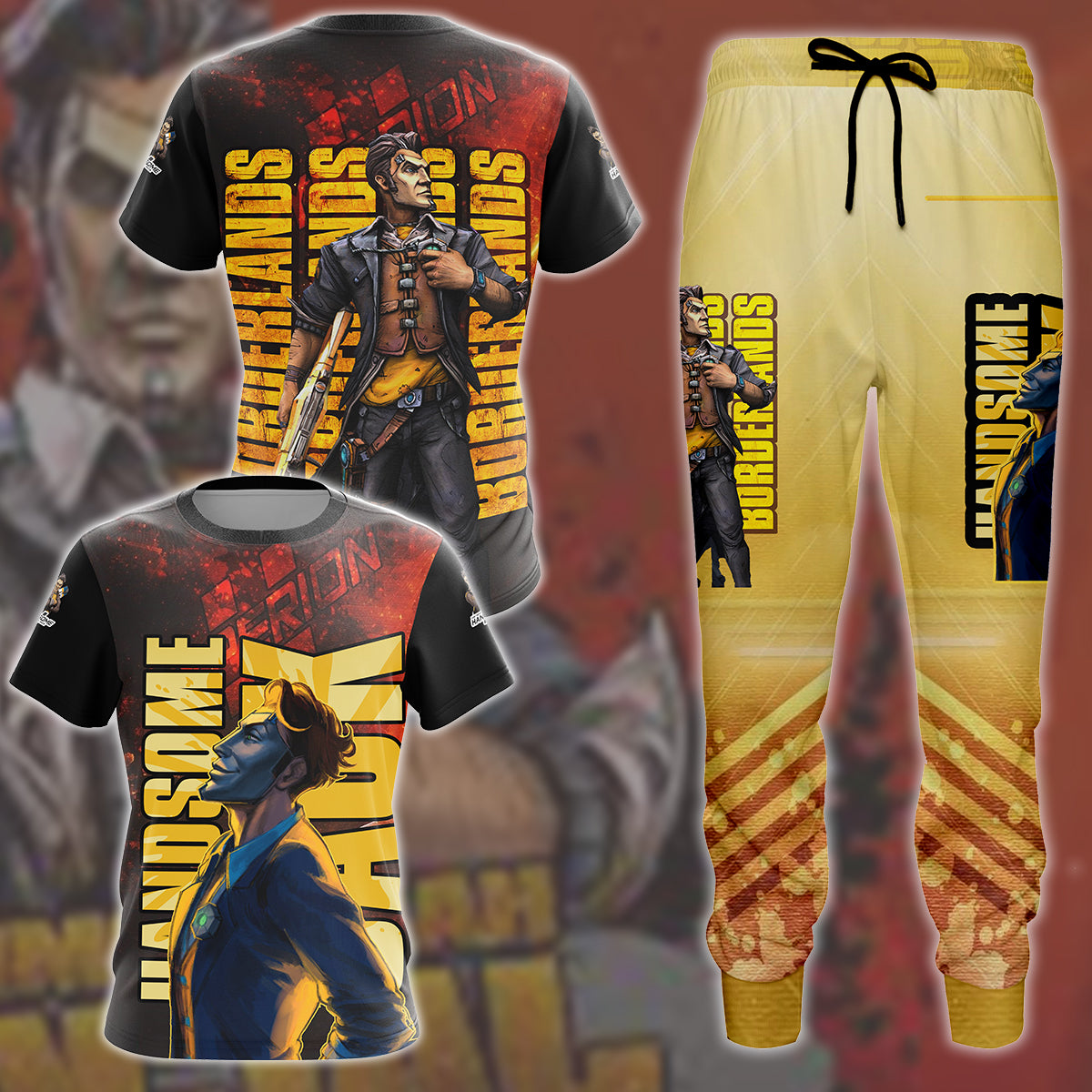 Borderlands Handsome Jack Video Game All Over Printed T-shirt Tank Top Zip Hoodie Pullover Hoodie Hawaiian Shirt Beach Shorts Joggers