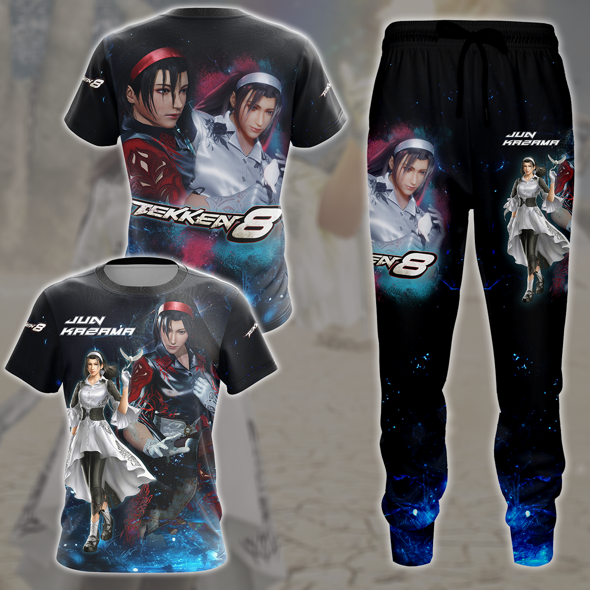 Tekken 8 Jun Kazama Video Game All Over Printed T-shirt Tank Top Zip Hoodie Pullover Hoodie Hawaiian Shirt Beach Shorts Joggers