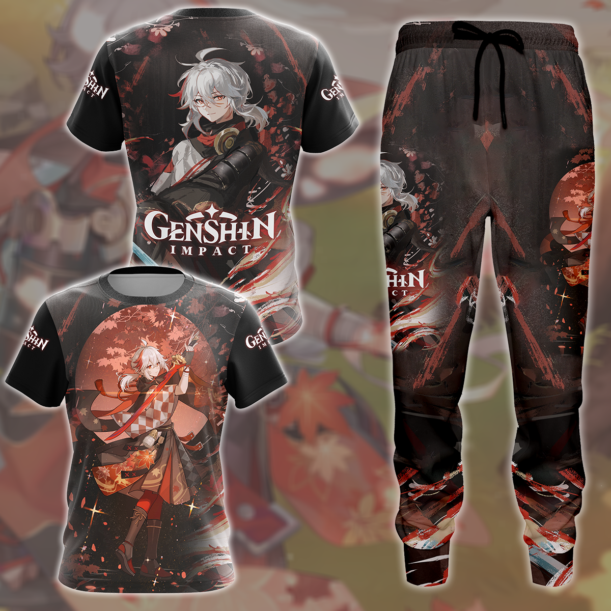 Genshin Impact Kaedehara Kazuha Video Game All Over Printed T-shirt Tank Top Zip Hoodie Pullover Hoodie Hawaiian Shirt Beach Shorts Joggers