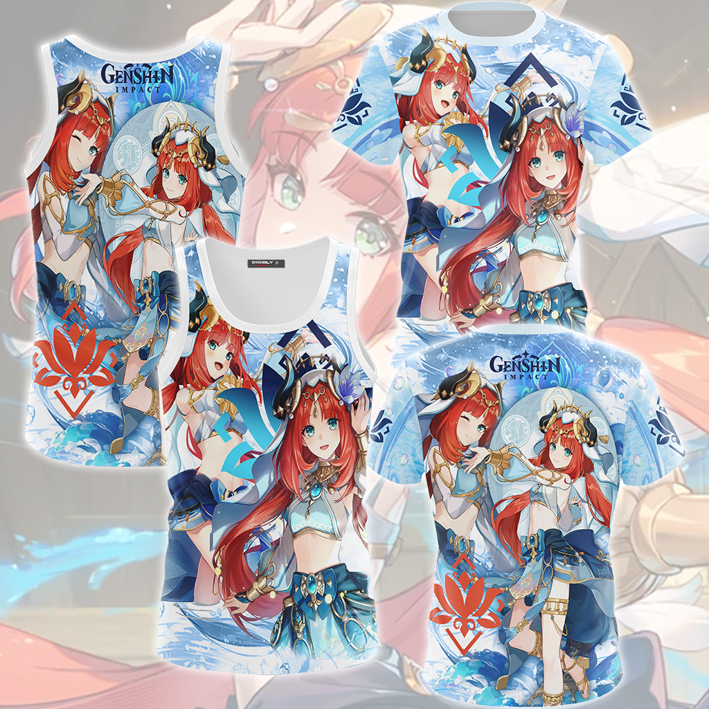 Genshin Impact Nilou Video Game All Over Printed T-shirt Tank Top Zip Hoodie Pullover Hoodie Hawaiian Shirt Beach Shorts Joggers
