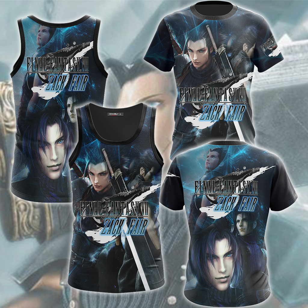 Final Fantasy VII Rebirth Zack Fair Video Game All Over Printed T-shirt Tank Top Zip Hoodie Pullover Hoodie Hawaiian Shirt Beach Shorts Joggers