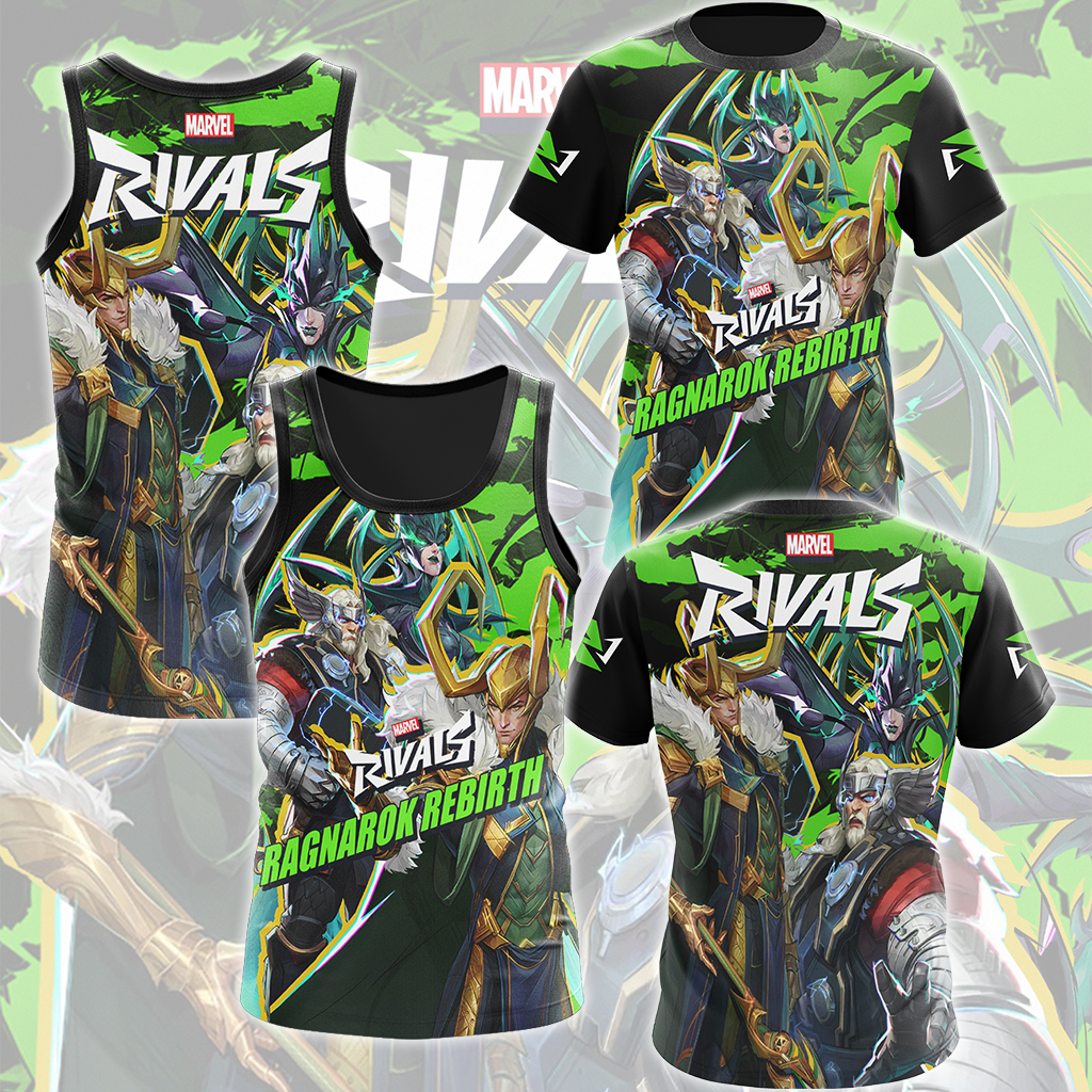 Marvel Rivals - Ragnarok Rebirth Video Game All Over Printed T-shirt Tank Top Zip Hoodie Pullover Hoodie Hawaiian Shirt Beach Shorts Joggers