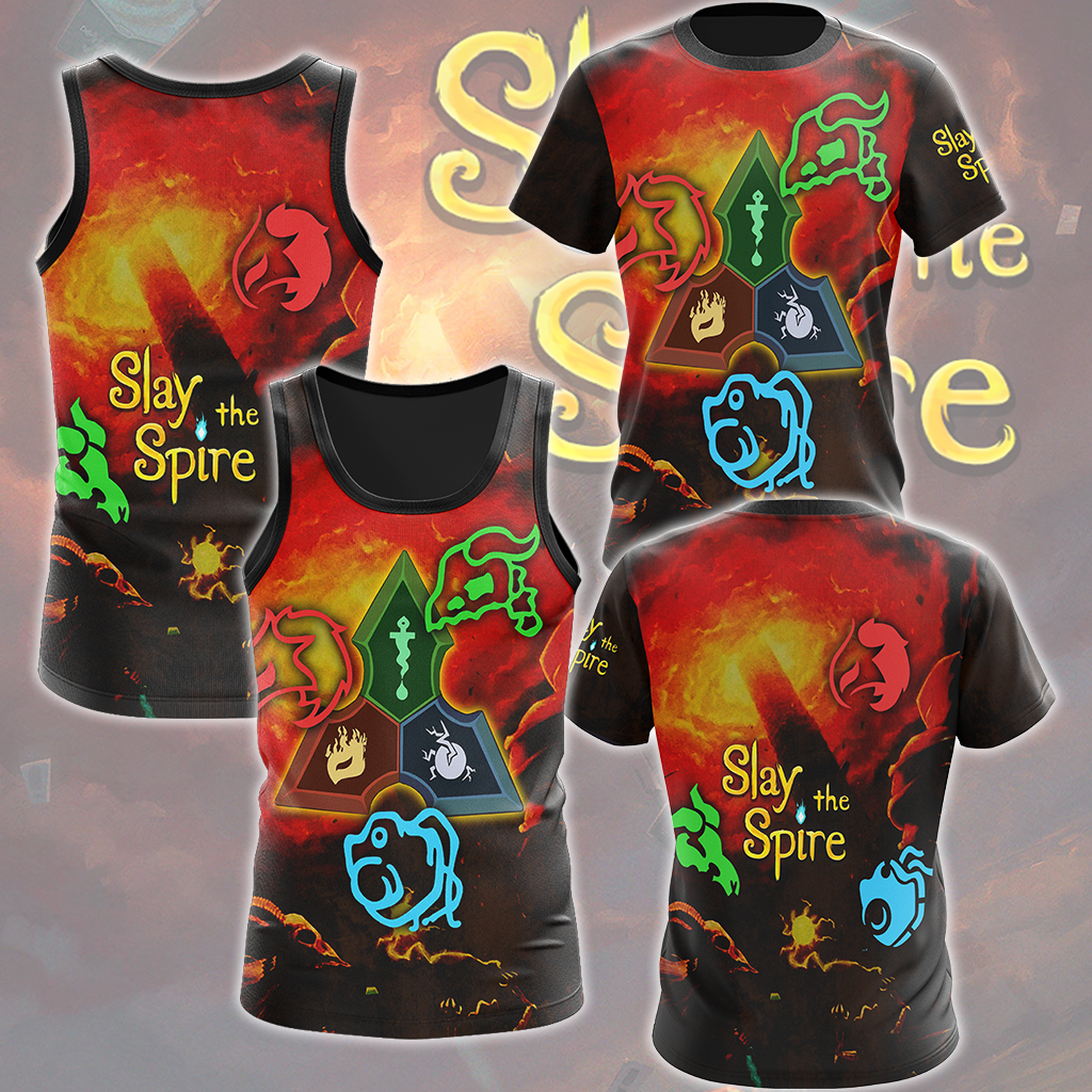 Slay the Spire Video Game All Over Printed T-shirt Tank Top Zip Hoodie Pullover Hoodie Hawaiian Shirt Beach Shorts Joggers