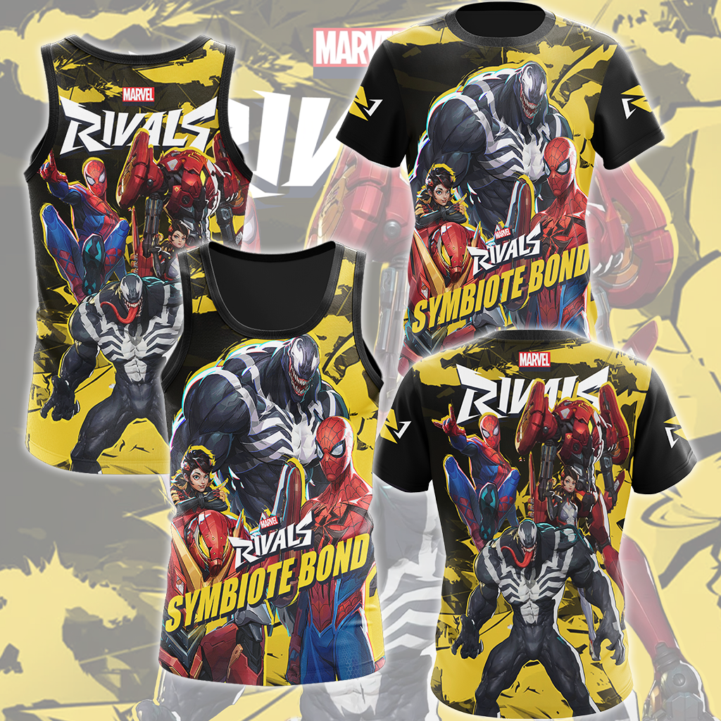 Marvel Rivals - Symbiote Bond Video Game All Over Printed T-shirt Tank Top Zip Hoodie Pullover Hoodie Hawaiian Shirt Beach Shorts Joggers