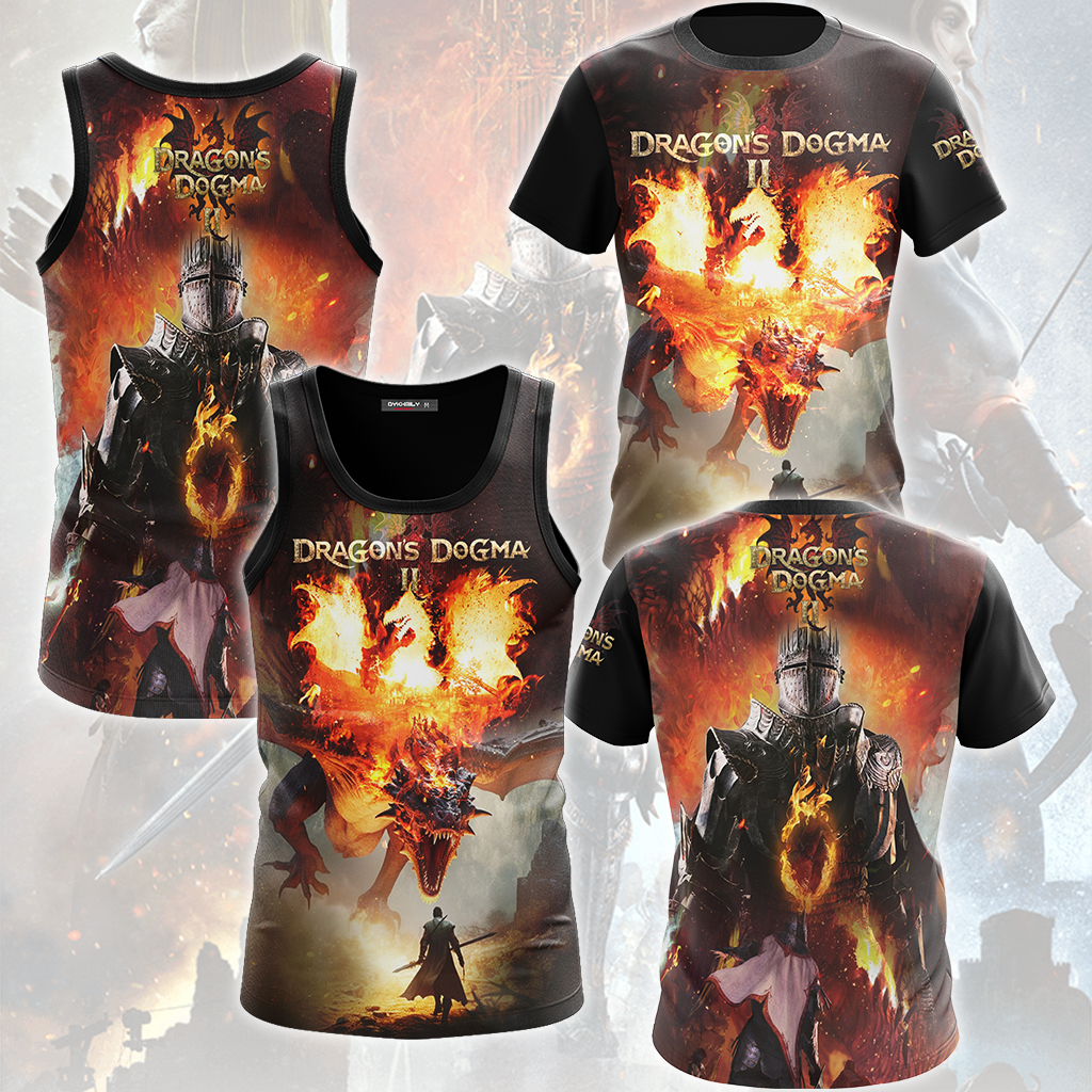 Dragon’s Dogma II Video Game All Over Printed T-shirt Tank Top Zip Hoodie Pullover Hoodie Hawaiian Shirt Beach Shorts Joggers