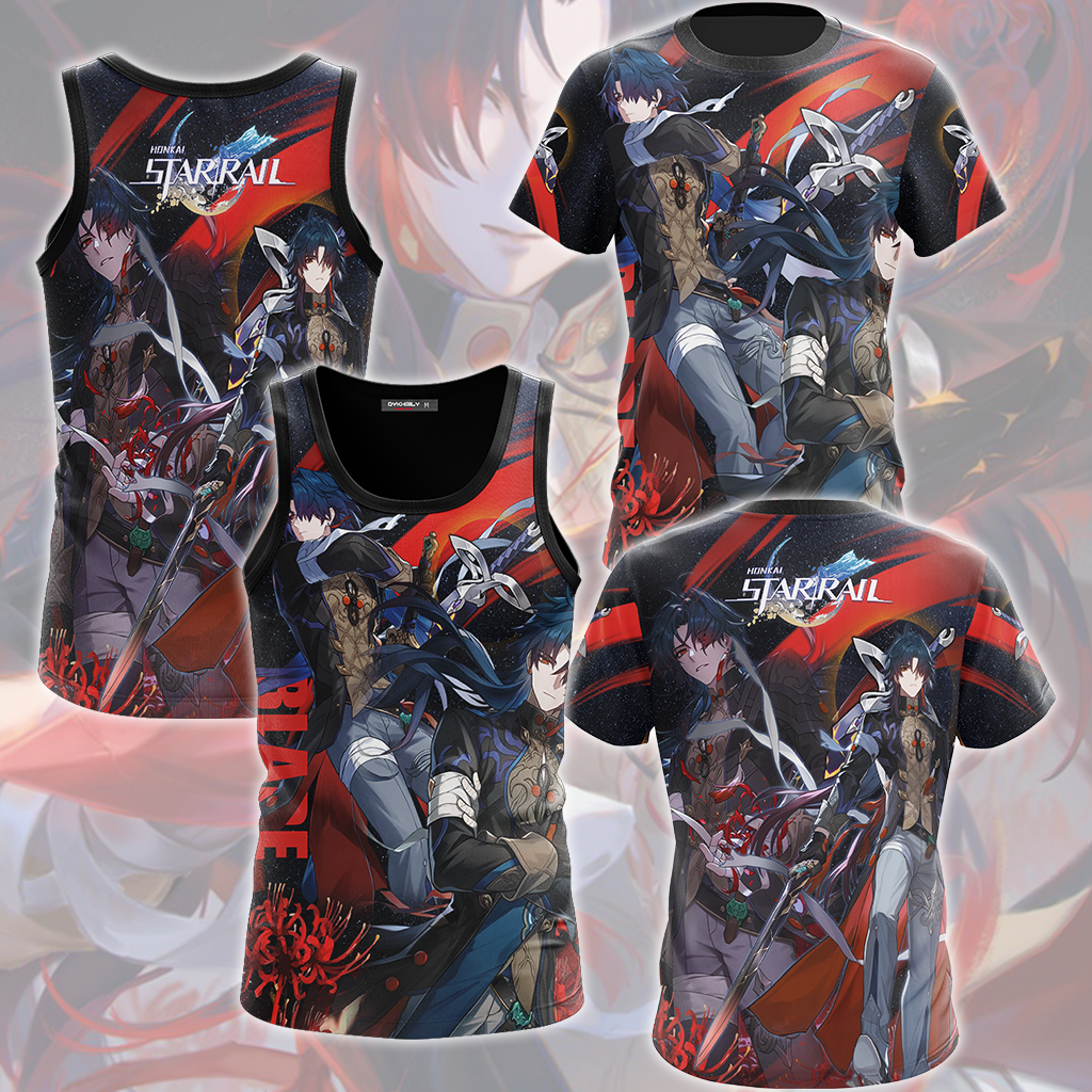 Honkai: Star Rail Blade Video Game All Over Printed T-shirt Tank Top Zip Hoodie Pullover Hoodie Hawaiian Shirt Beach Shorts Joggers