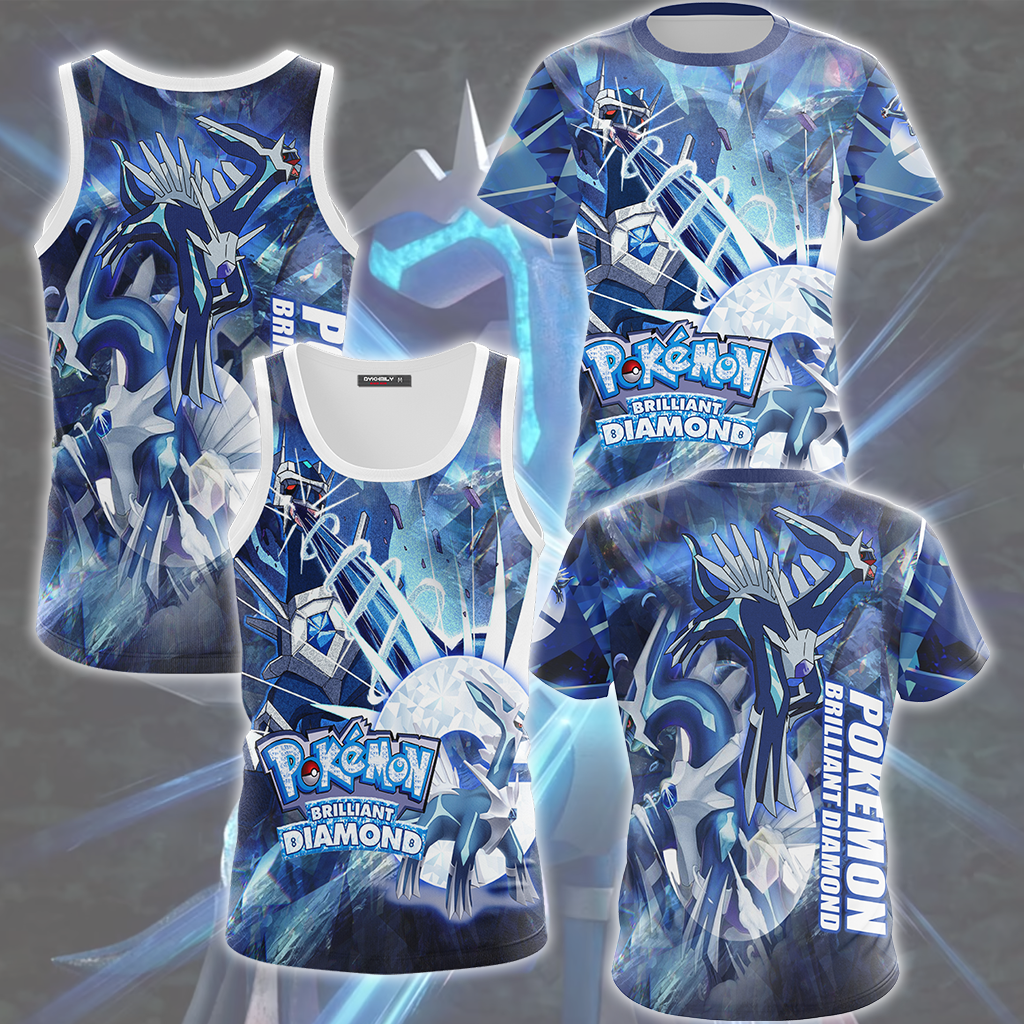 Pokemon Brilliant Diamond Video Game All Over Printed T-shirt Tank Top Zip Hoodie Pullover Hoodie Hawaiian Shirt Beach Shorts Joggers