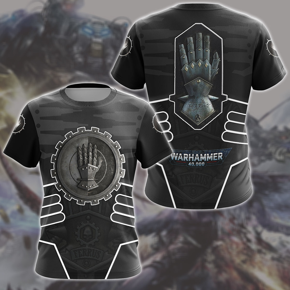 Warhammer 40K Iron Hands Video Game All Over Printed T-shirt Tank Top Zip Hoodie Pullover Hoodie Hawaiian Shirt Beach Shorts Joggers T-shirt S