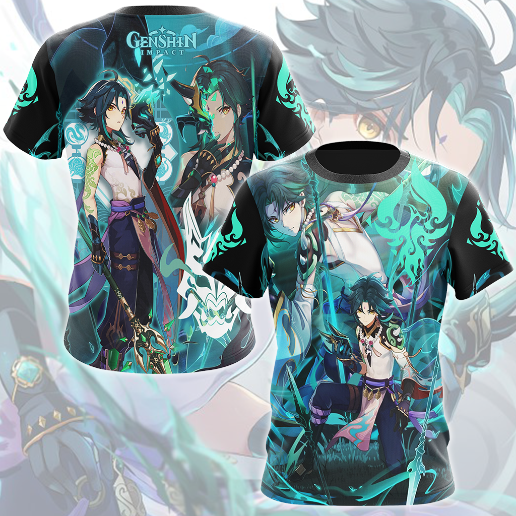 Genshin Impact Xiao Video Game All Over Printed T-shirt Tank Top Zip Hoodie Pullover Hoodie Hawaiian Shirt Beach Shorts Joggers T-shirt S