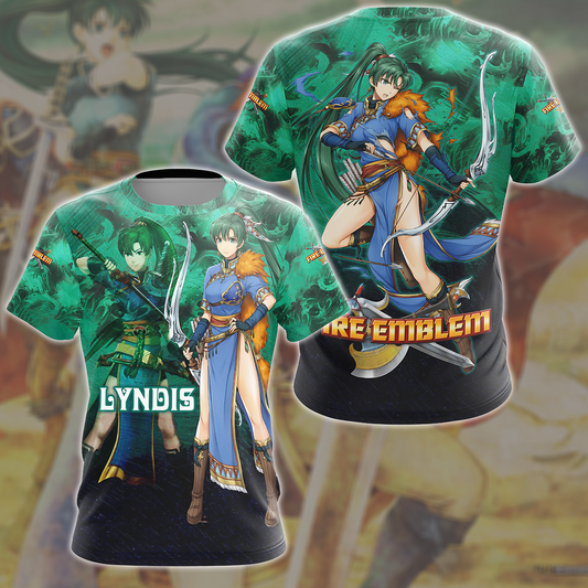 Fire Emblem Blazing Sword Lyndis Video Game All Over Printed T-shirt Tank Top Zip Hoodie Pullover Hoodie Hawaiian Shirt Beach Shorts Joggers T-shirt S