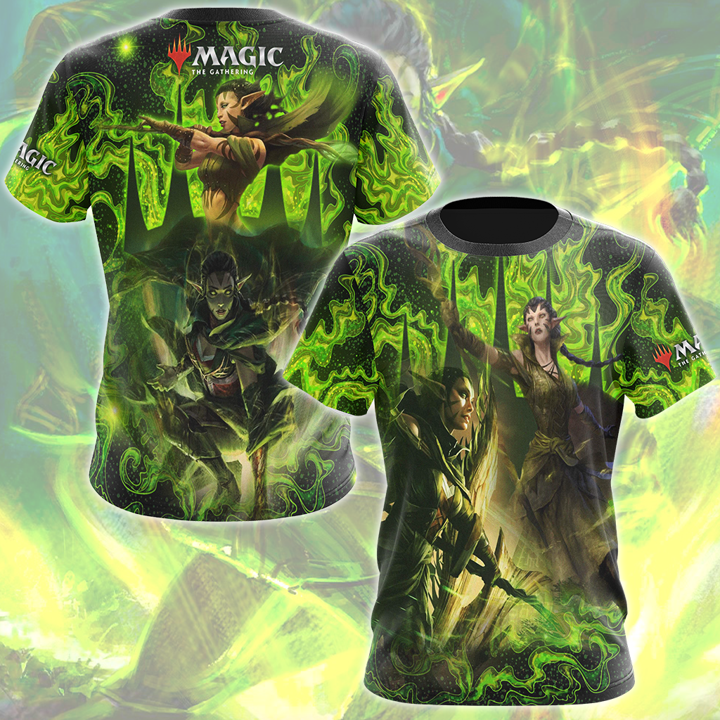 Magic: The Gathering Nissa Revane Video Game All Over Printed T-shirt Tank Top Zip Hoodie Pullover Hoodie Hawaiian Shirt Beach Shorts Joggers T-shirt S