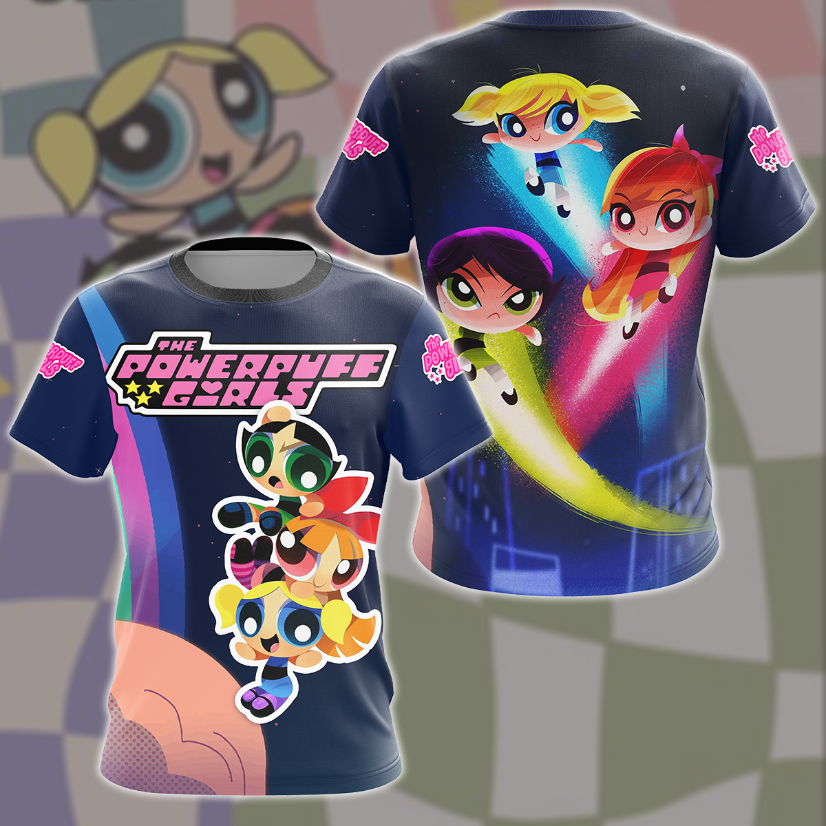 Powerpuff Girls TV Series All Over Printed T-shirt Tank Top Zip Hoodie Pullover Hoodie Hawaiian Shirt Beach Shorts Joggers T-shirt S