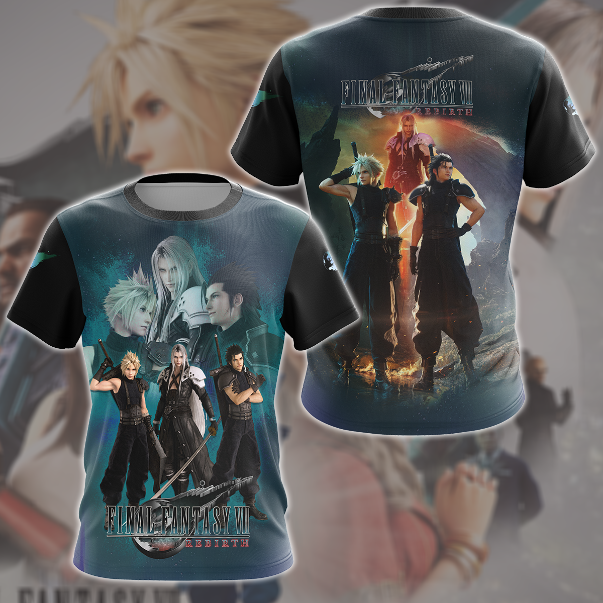 Final Fantasy 7 Rebirth Video Game All Over Printed T-shirt Tank Top Zip Hoodie Pullover Hoodie Hawaiian Shirt Beach Shorts Joggers T-shirt S