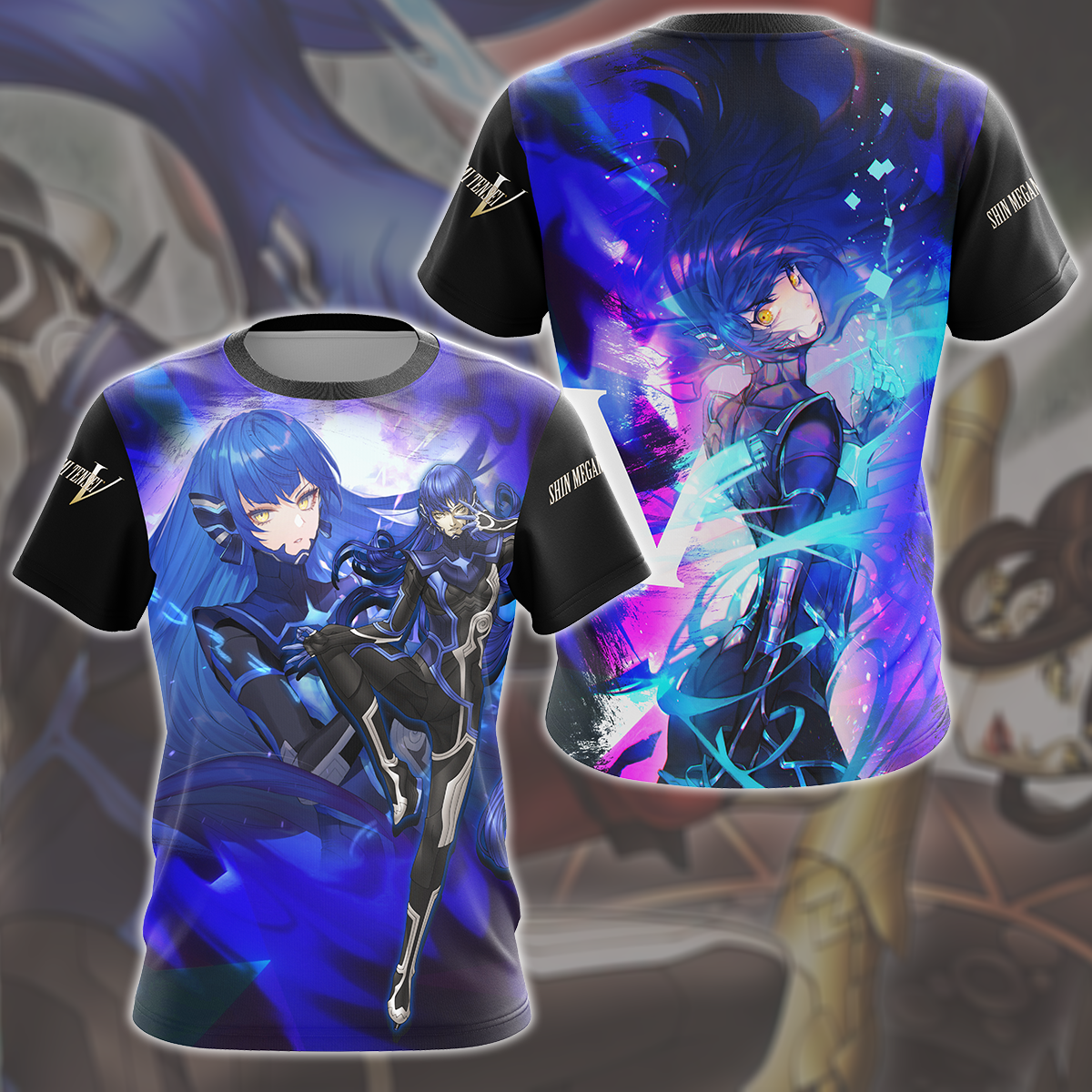 Shin Megami Tensei V Video Game All Over Printed T-shirt Tank Top Zip Hoodie Pullover Hoodie Hawaiian Shirt Beach Shorts Joggers T-shirt S