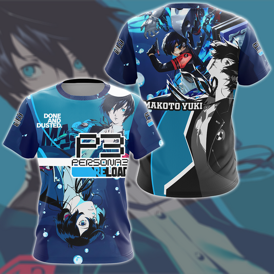 Persona 3 Reload Makoto Yuki Video Game All Over Printed T-shirt Tank Top Zip Hoodie Pullover Hoodie Hawaiian Shirt Beach Shorts Joggers T-shirt S