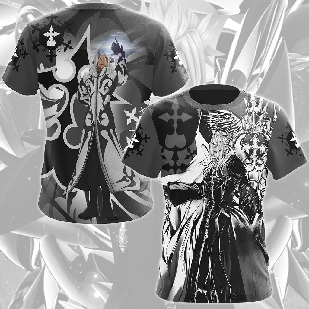 Kingdom Hearts Xemnas Video Game All Over Printed T-shirt Tank Top Zip Hoodie Pullover Hoodie Hawaiian Shirt Beach Shorts Joggers T-shirt S