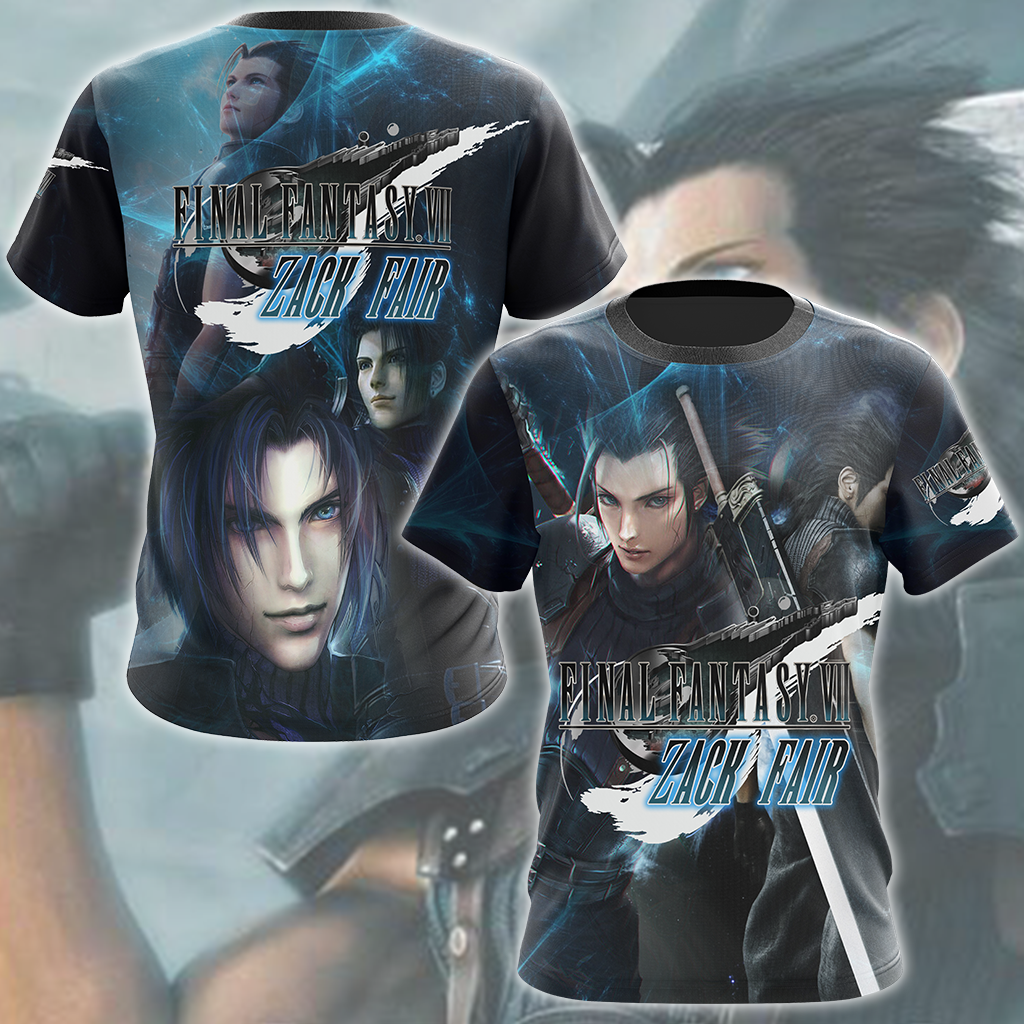 Final Fantasy VII Rebirth Zack Fair Video Game All Over Printed T-shirt Tank Top Zip Hoodie Pullover Hoodie Hawaiian Shirt Beach Shorts Joggers T-shirt S