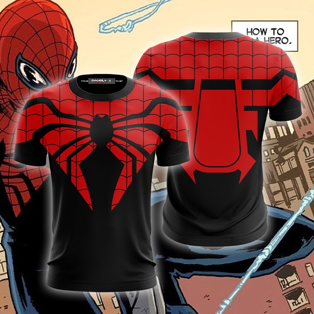 The Superior Spider-Man Cosplay 3D Hoodie T-shirt S