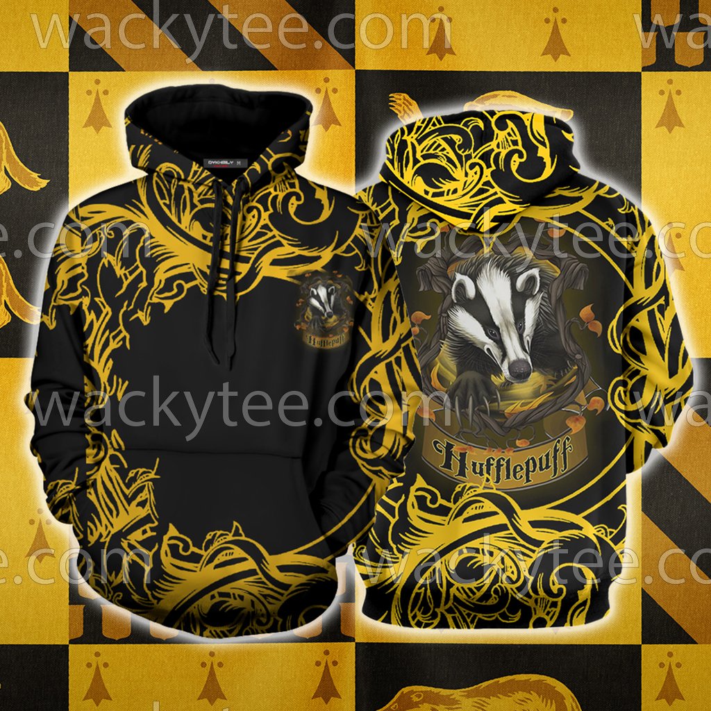 Loyal Like A Hufflepuff Harry Potter Unisex 3D T-shirt Hoodie S