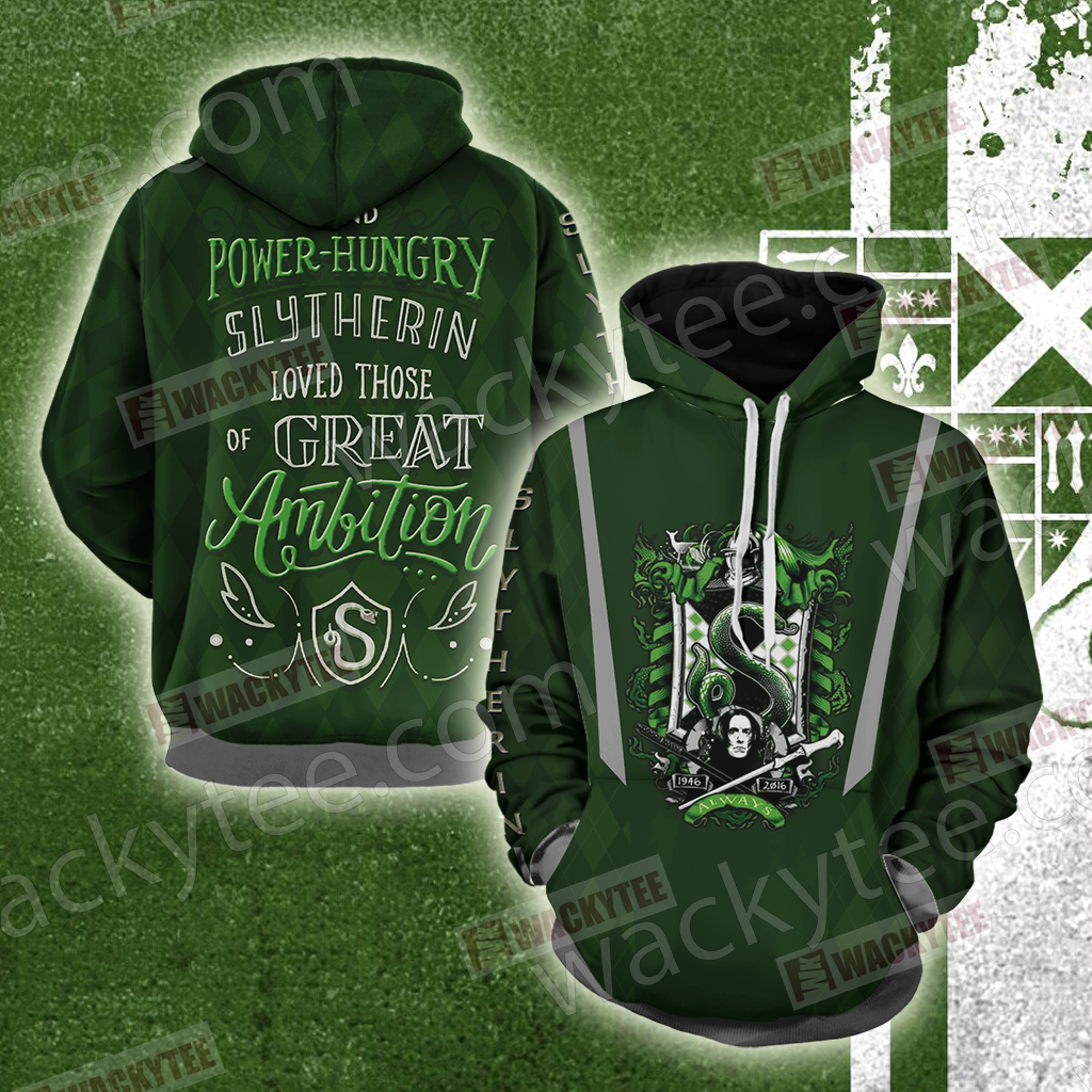 And Power-Hungry Slytherin Loved Those Of Great Ambition Unisex 3D T-shirt Hoodie S